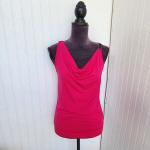 A/X Armani Exchange Hot Pink Sleeveless Dropped Neck Tank Top Sleveless Shirt S
